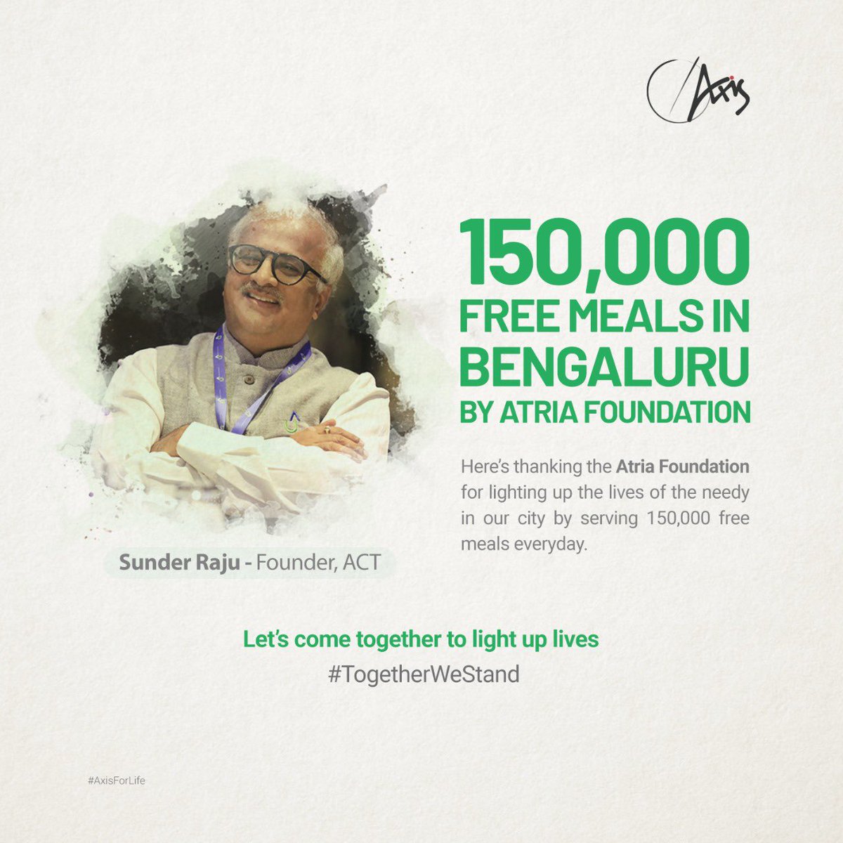 vinodaxisgroup's tweet photo. Atria Foundation is providing 150,000 free meals every single day to light up the lives of those who are not as privileged as us to live in the comfort of their homes with adequate supplies. #COVID19 #IndiaFightsCorona #AtriaFoundation @ACTFibernet @atriauniversity https://t.co/2dzFpQJXH9