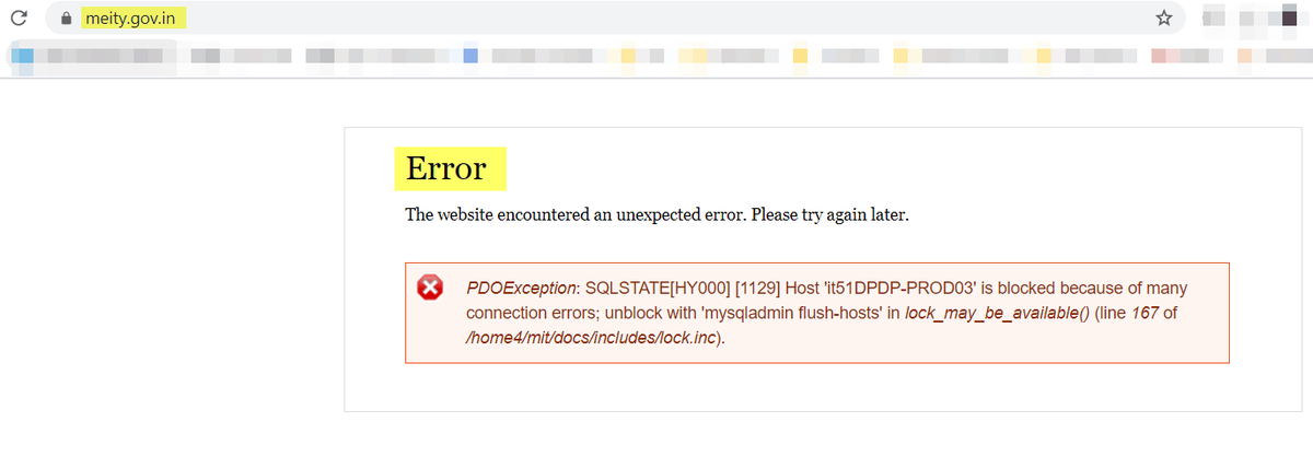 iarahiman's tweet photo. @GoI_MeitY website seem to be down, please check https://t.co/e6osNliRzP