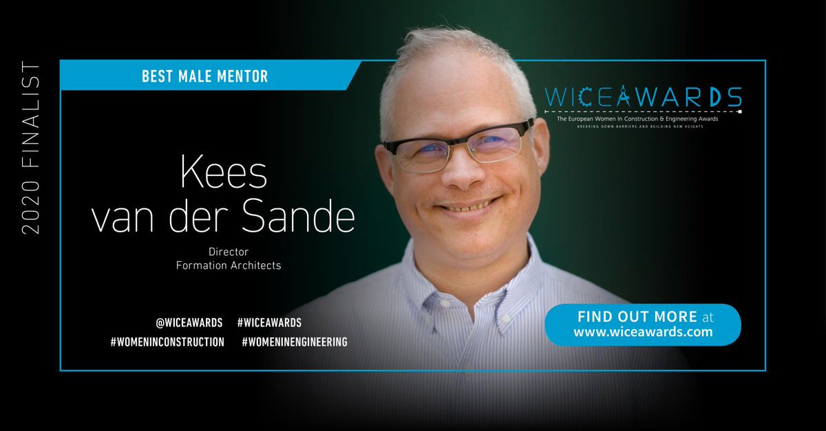 Congratulations to our Director, Kees van der Sande @Kees_vd_Sande on being shortlisted in the Best Male Mentor category for the 2020 @WICEAwards 

#womeninconstruction #womeninarchitecture #WICEAwards #diversityandinclusion #mentoring