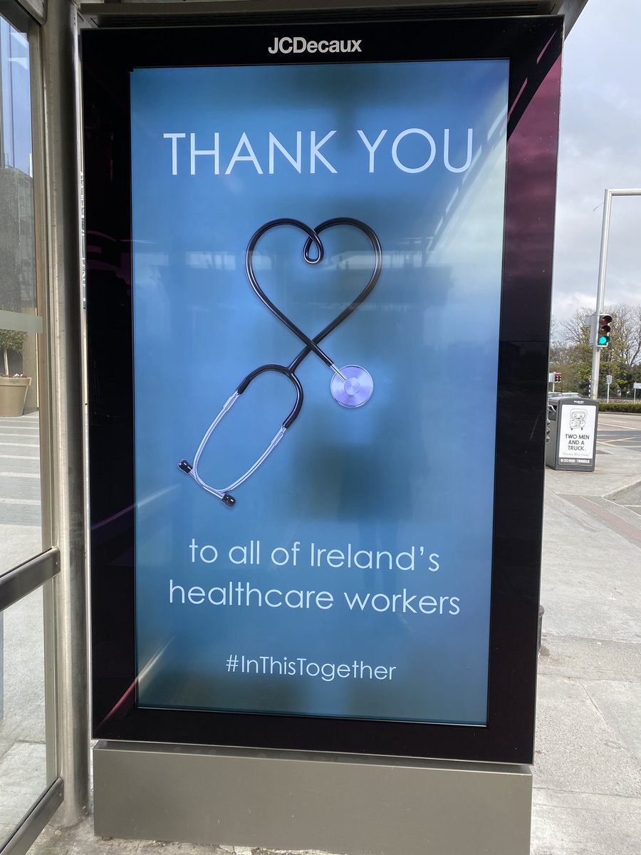 BrookeLayard's tweet photo. A lovely message to read as I wait for my bus to head in to work #COVID19Ireland #InThisTogether https://t.co/oHDJ0N2jKH