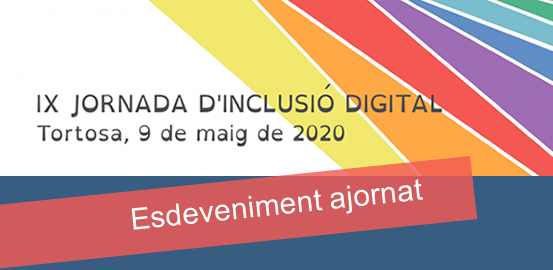 IX Jornada d'Inclusió Digital. Esdeveniment ajornat. 
blocs.xtec.cat/jornadainclusi…
#alscentres #avisos #inclusiodigital #JID20