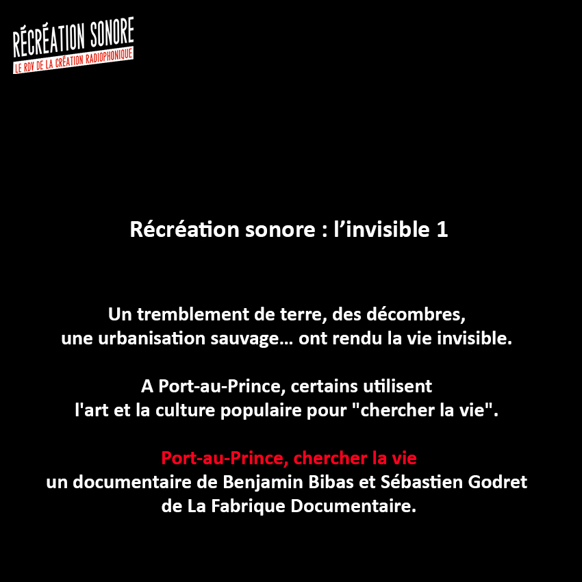 creationsonore's tweet photo. L'invisible 1 : Port-au-Prince déjà disponible sur Apple Podcasts et Spotify : Récréation Sonore 41 📻 #recreationsonore #podcast #podcaster #podcasters #podcastshow #podcastfrancais #creationradio #documentaire #radio #invisible #memoires #haiti https://t.co/x98PzMuknB