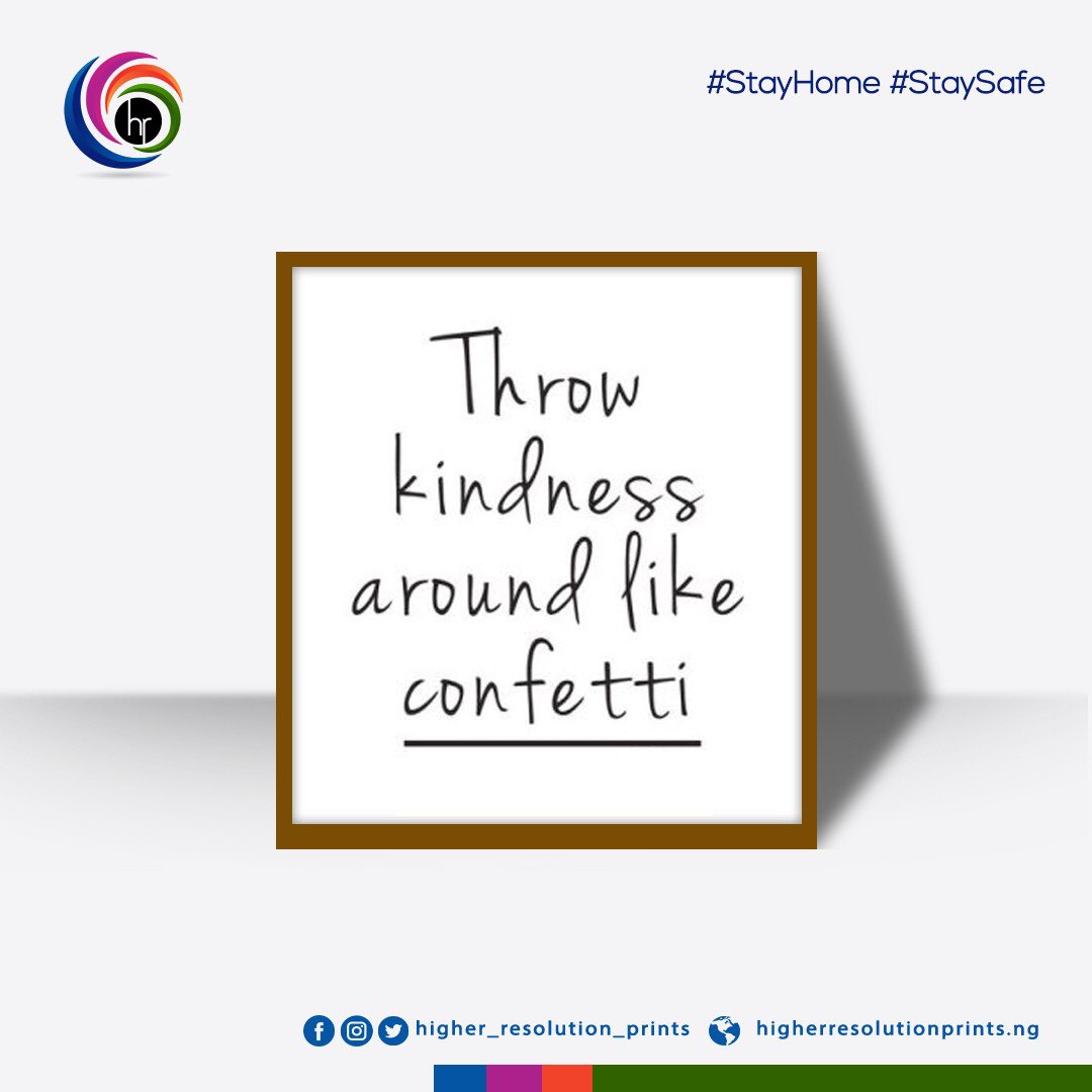 HigherPrints's tweet photo. In a bid to to self isolate show love and kindness. Stay home stay safe check up on your loved ones... #StayHome #COVID19Nigeria https://t.co/REsn3CEE6c