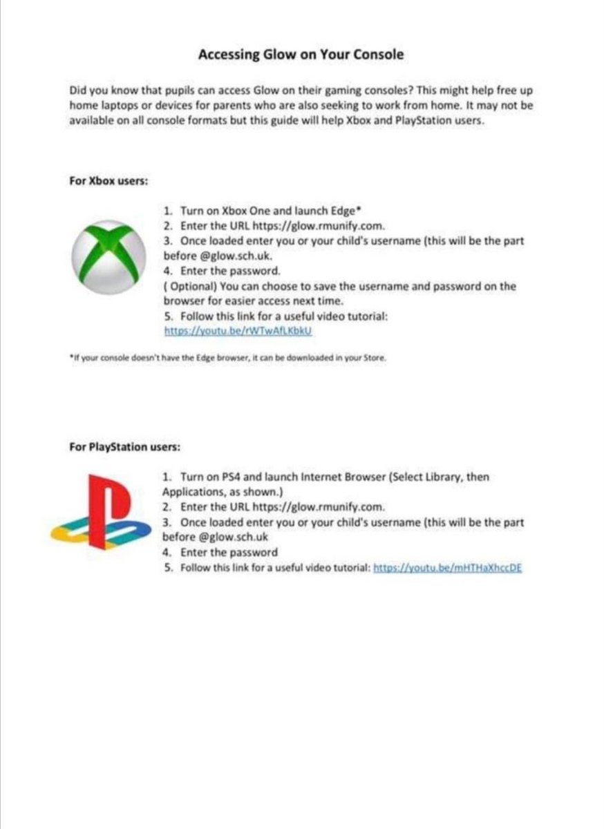 MaryRussellStep's tweet photo. You can logon to glow from your Xbox and PlayStation. #stepunit #Covid_19 #StayHomeSaveLives https://t.co/Q5dCFObFLT