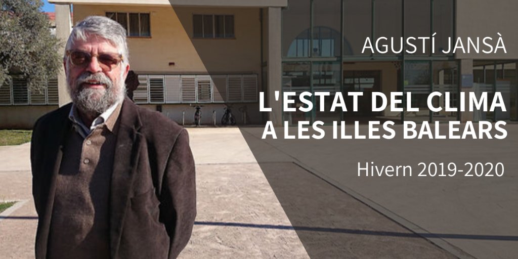 LINCCUIB's tweet photo. 🌨Hivern 2019 a les Balears👉El tercer més càlid, amb Glòria el gener i sequera el febrer
Ja podeu llegir "l'Estat del Clima a les #Balears" elaborat pel Dr. Agustí Jansà (@AJANSACLAR ) a la nostra plana web!!
🔗https://t.co/8HoMuE1q6p🔗
#EstatDelClima #Hivern20192020 https://t.co/FT1NJs5rzF