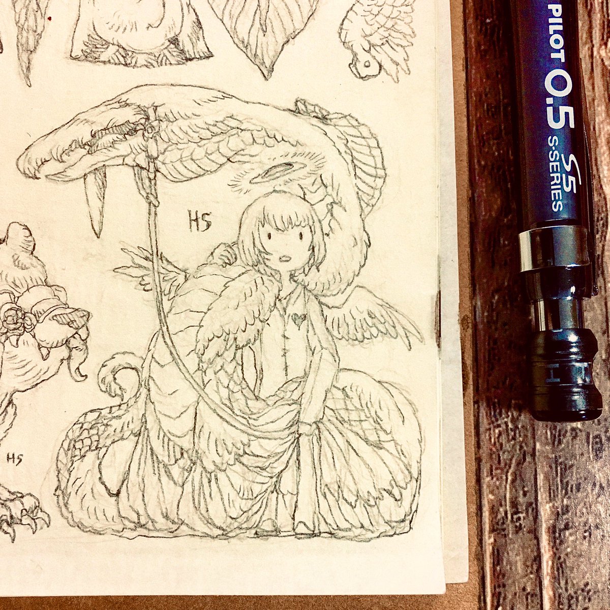 悲しみを食べる神獣を携える クロッキー帳 シャーペン イラスト Fant ハルカゼ Croquis の漫画 悲しみを食べる神獣を携える クロッキー帳 シャーペン イラスト Fant ハルカゼ Croquis の漫画