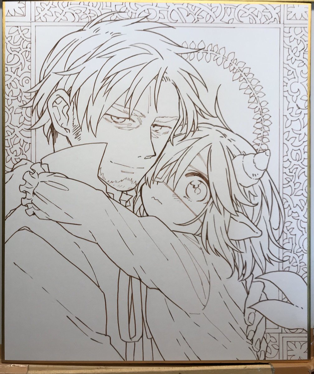 色紙を描くことになったので久々アナログでカラー。コピックとか。 