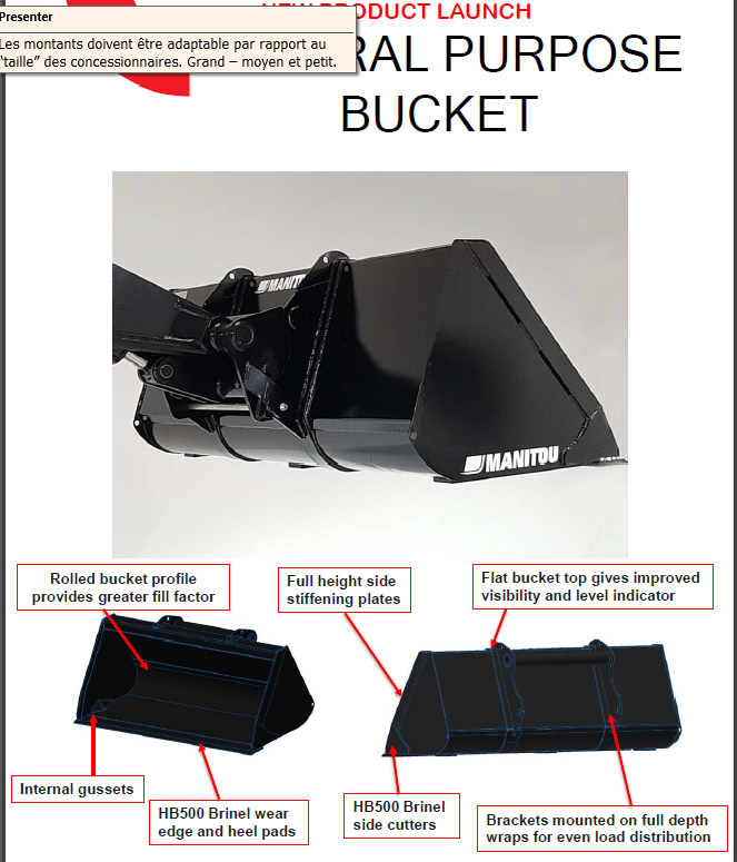Just released from <a href="/ManitouUk/">Manitou UK 🇬🇧</a> is this fantastic new range of construction buckets, available in many different sizes and very well priced. Contact <a href="/rdmachinery/">R & D Machinery</a> for details and prices.