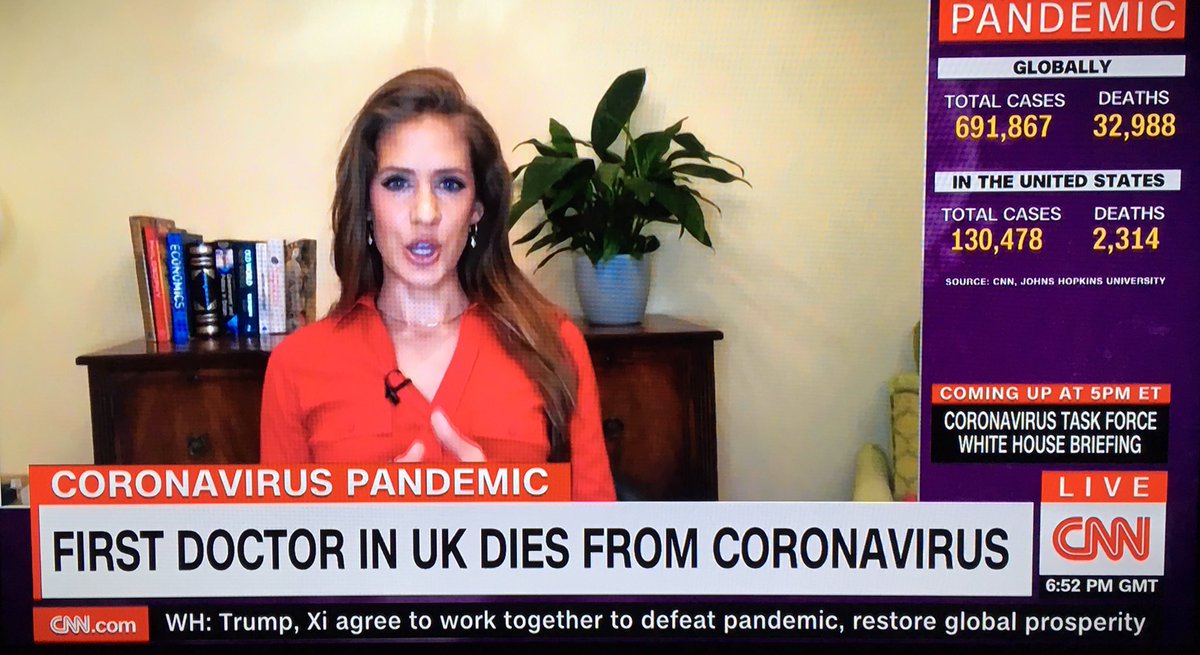 NobiloFans's tweet photo. She was also reporting from home yesterday👇 #cnngothere #gowhere #gohome #stayhome https://t.co/za9Mn03pGj