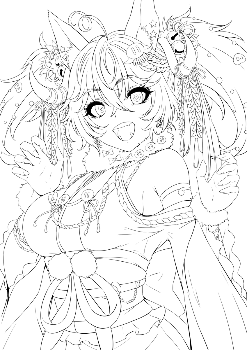 Sakiyamama イラストレーターにできること 塗り絵 良かったら塗り絵やってみてください T Co Ukid5wnkuh Twitter