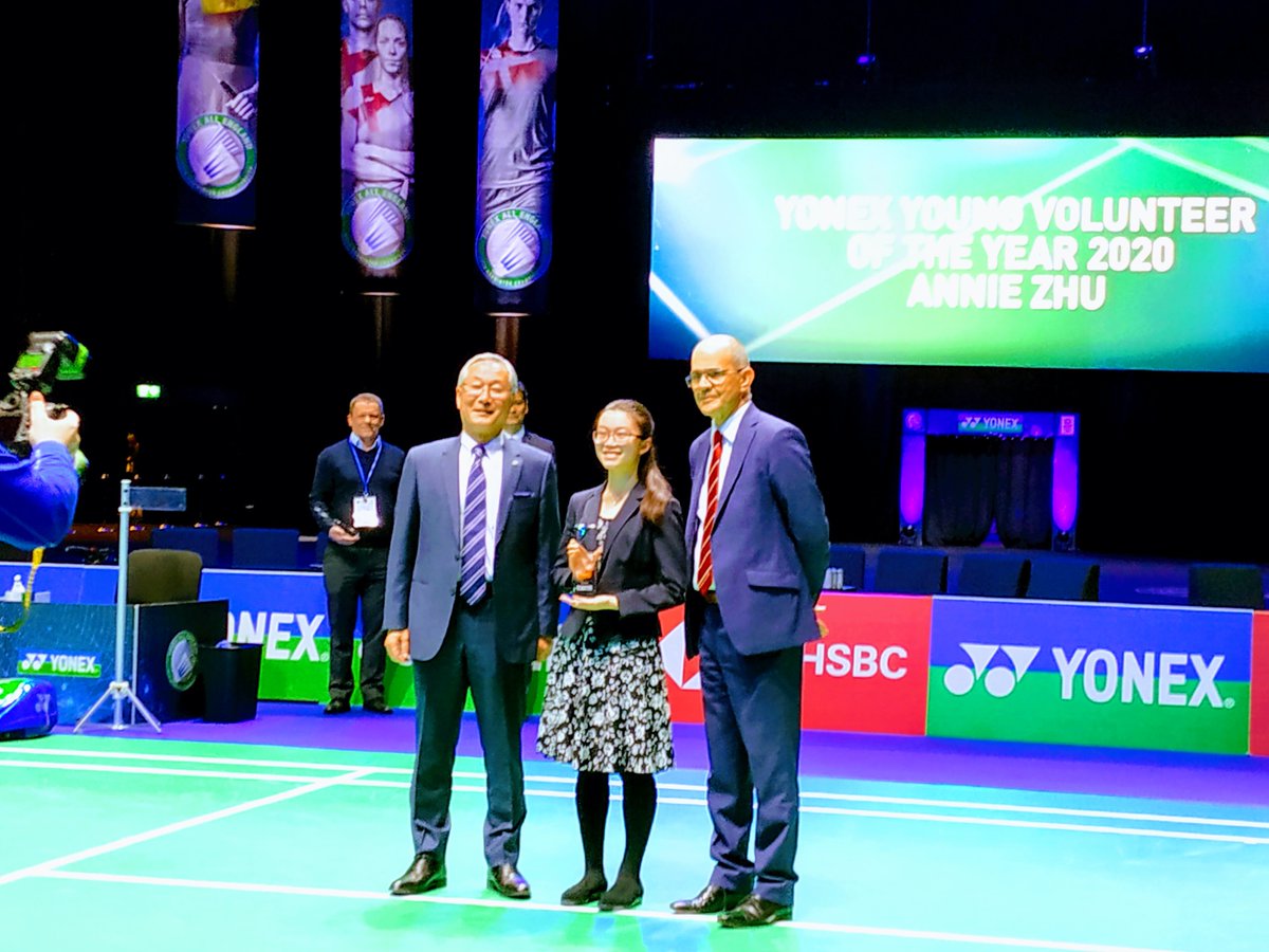 Here is a photo of Annie Zhu being presented with the National 2020 Young Volunteer of the Year Award at the All England Championships held at the beginning of March.  We are sooooo proud of you.