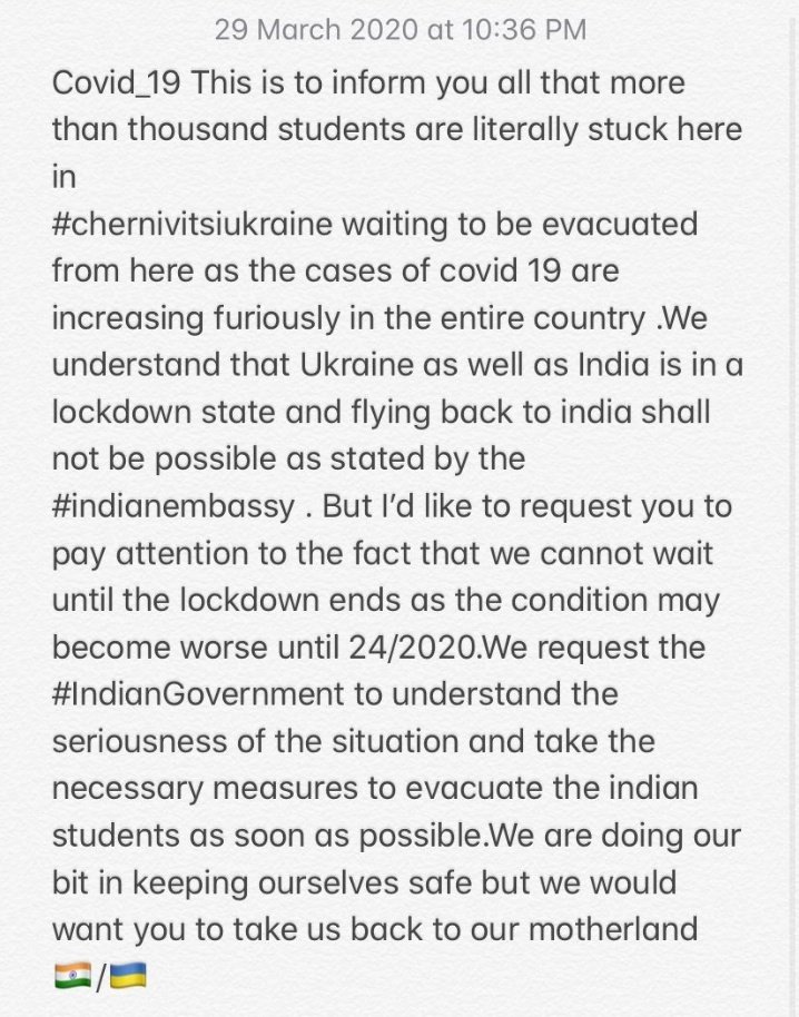 SuryanAshish07's tweet photo. @PMOIndia
@narendramodi
@AmitShah
@IndiainUkraine
@MEAIndia @DrSJaishankar
@ndtv @ABPNews @aajtak
#covid19indiansinukraine
#evacuateindianstudents https://t.co/rPfILjTrWJ