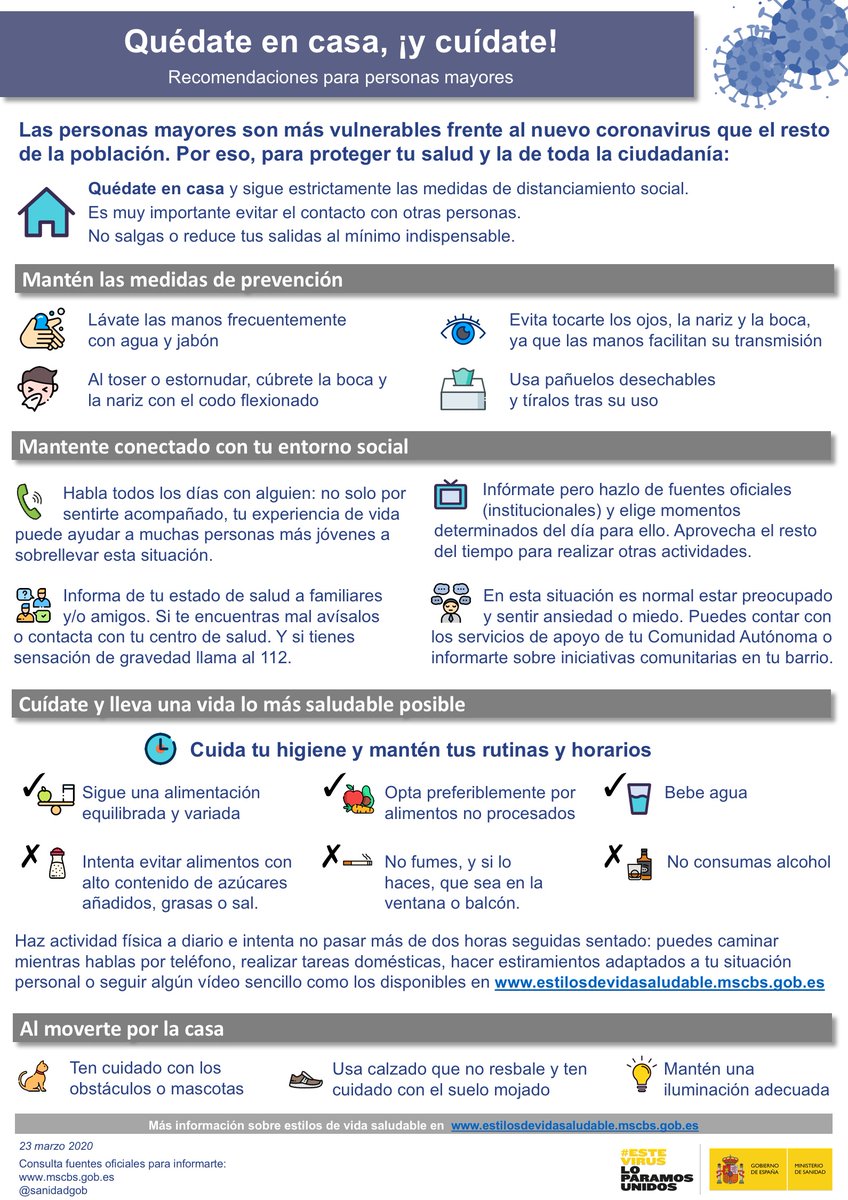 enbuenaedad's tweet photo. Quédate en casa y ¡cuídate!
Recomendaciones del Ministerio de Sanidad

https://t.co/yhSRw2o1aJ

#EnBuenaEdad
#EnvejecimientoSaludable
@saludand 
@EASPsalud https://t.co/0ocoJAzgLo