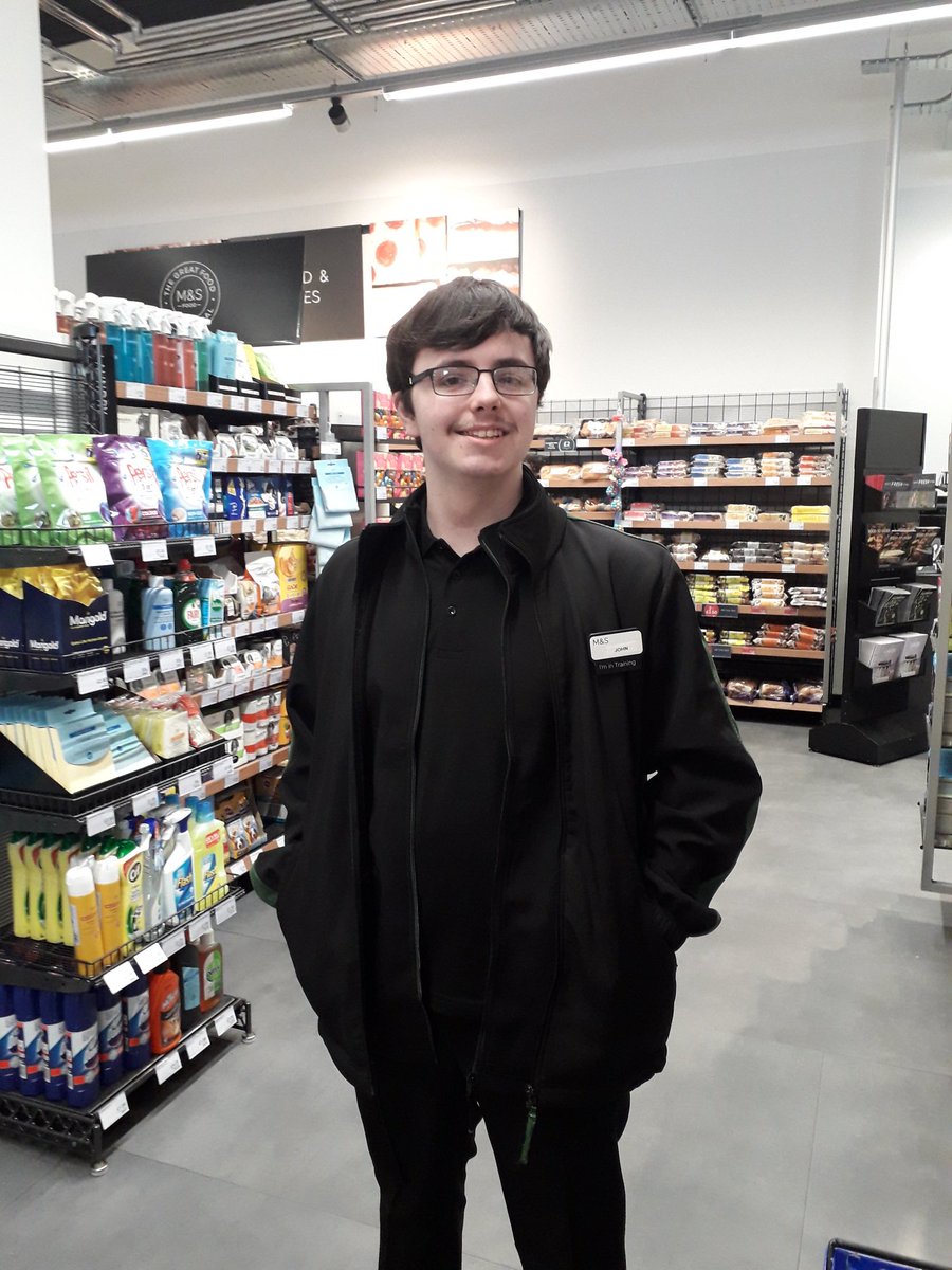 MFRS_PT's tweet photo. A huge round of applause for Prince's Trust student John who successfully secured employment with M&S after a prosperous 2 week work placement. He is now a #supermarkethero keeping our shelves replenished during the Covid-19 pandemic.π
#mondaymotivation #keyworker #appreciation https://t.co/NtKfoOs67r