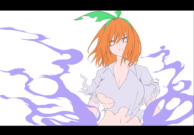 L◇X（おーきす）🍵9/6こみトレさんがTwitterに投稿した中野四葉(五等分の花嫁)のイラスト。