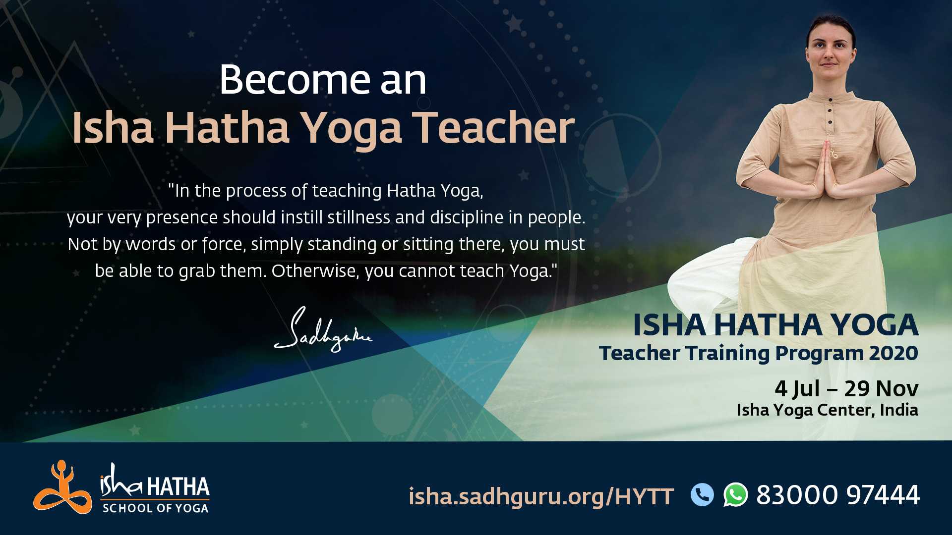Hatha Yoga Isha Foundation / Yogic science has much more to offer for a