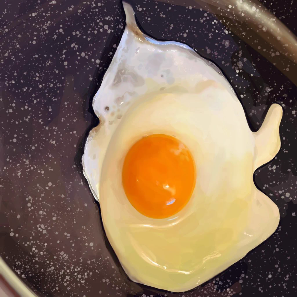 二枚とも目玉焼きの写真かと思えば実は･･･！どっちが本物か見分けられる？