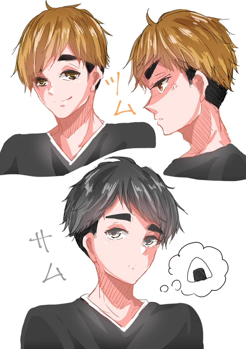 ツムサムらくがき。

#宮兄弟 #宮ツインズ 
#ハイキュー絵描きさんと繋がりたい 