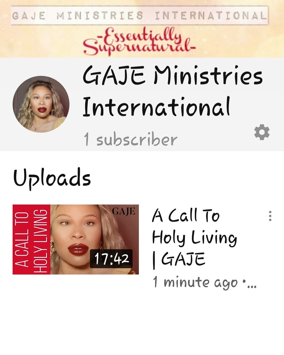 GajeMinistries's tweet photo. Go Subscribe and do not miss out !! https://t.co/yhfdblttzi