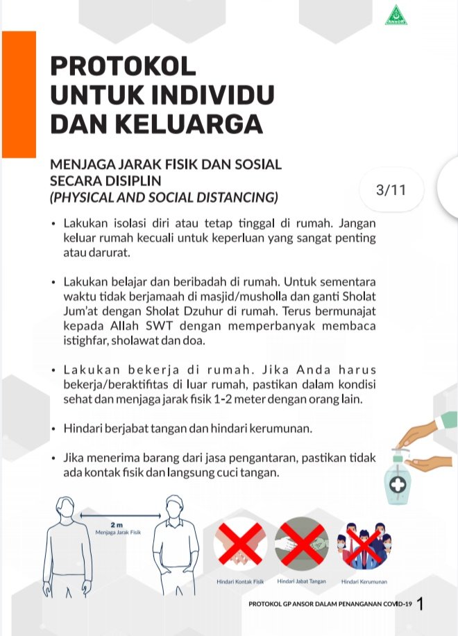 TrioUkses's tweet photo. Jaga diri dan keluarga Anda 
"Protokol GP Ansor Dalam Penanganan Covid-19"

#ansorlawancorona 
@Official_Ansor
@BanserBanyumas https://t.co/vVDUbUcXOE