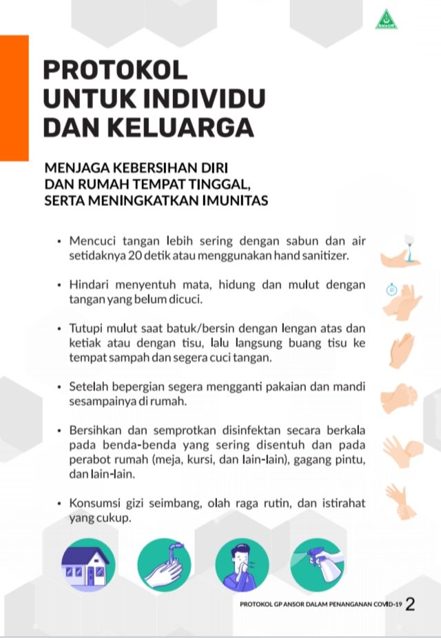 TrioUkses's tweet photo. Jaga diri dan keluarga Anda 
"Protokol GP Ansor Dalam Penanganan Covid-19"

#ansorlawancorona 
@Official_Ansor
@BanserBanyumas https://t.co/vVDUbUcXOE