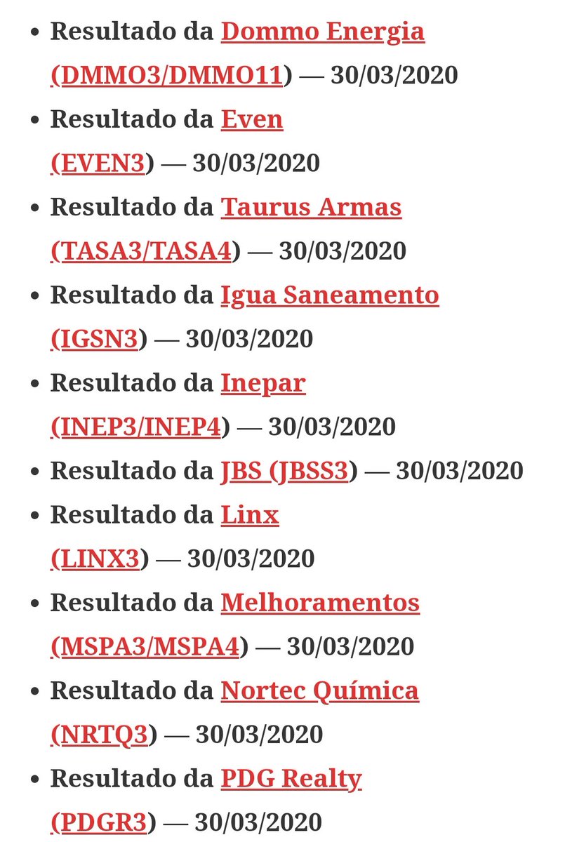 jjihec's tweet photo. Balanços programados para divulgação hoje.. #DMMO3 #DMMO4 #DMMO11 #EVEN3 #TASA3 #TASA4 #IGSN3 #INEP3 #INEP4 #JBSS3 #LINX3 #MSPA3 #MSPA4 #NRTQ3 #PDGR3 https://t.co/phcYmFJXbn