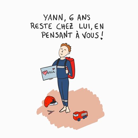 Bon courage à tous pour cette nouvelle de semaine de confinement. Tous ensemble et avec l'aide de chacun, du jeune Yann au personnel soignant qui oeuvre au quotidien dans la lutte contre ce virus, nous sortirons de cette crise ! #RestezChezVous Crédit : Cécile Eskinazi 🙏