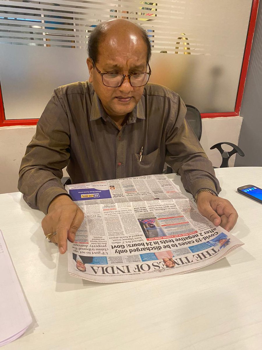 Mr. Sarkar. Media Head, Promodome reading TOI, reaching readers in such difficult times.<a href="/Vijaykarnataka/">vijaykarnataka</a> <a href="/RahulC365/">Rahul Chauhan</a> <a href="/Shivhkr/">Shiva Kumar</a>