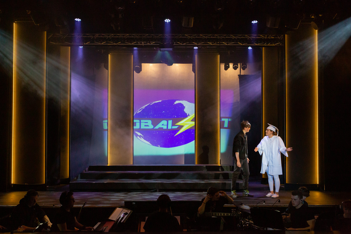 CranleighTech's tweet photo. Lighting on We Will Rock You supplied by @tsl_lighting, @Martin_Global  Mac Vipers, @Robelighting 600 &amp; 150s, @ClayPakyNews Axcor 300 beams and... https://t.co/kZRHoKRbnv