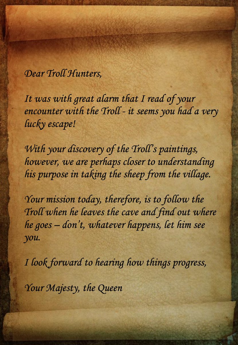 imagineinquiry's tweet photo. #TrollHunters - Ch.5: The adventurers receive a letter from the Queen. #exploremore #trollhunters #storiesforlearning https://t.co/BqrDwglsJf