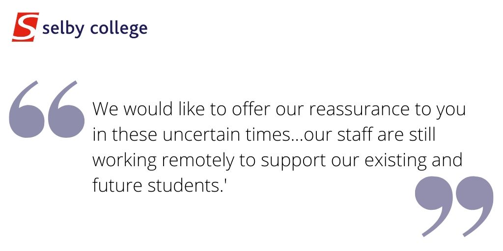Selby College tweet media