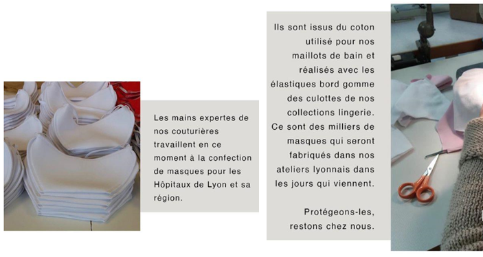 MAISON LEJABY (@maisonlejaby) on Twitter photo Merci à tous pour vos messages et votre soutien à nos couturières qui continuent la production de masques pour les hôpitaux lyonnais #restezalamaison <a href="/BFMTV/">BFMTV</a> <a href="/leprogreslyon/">Le Progrès Lyon</a> <a href="/TF1/">TF1</a> <a href="/Francetele/">France Télévisions</a> <a href="/CNEWS/">CNEWS</a> Merci à tous pour vos messages et votre soutien à nos couturières qui continuent la production de masques pour les hôpitaux lyonnais #restezalamaison <a href="/BFMTV/">BFMTV</a> <a href="/leprogreslyon/">Le Progrès Lyon</a> <a href="/TF1/">TF1</a> <a href="/Francetele/">France Télévisions</a> <a href="/CNEWS/">CNEWS</a>