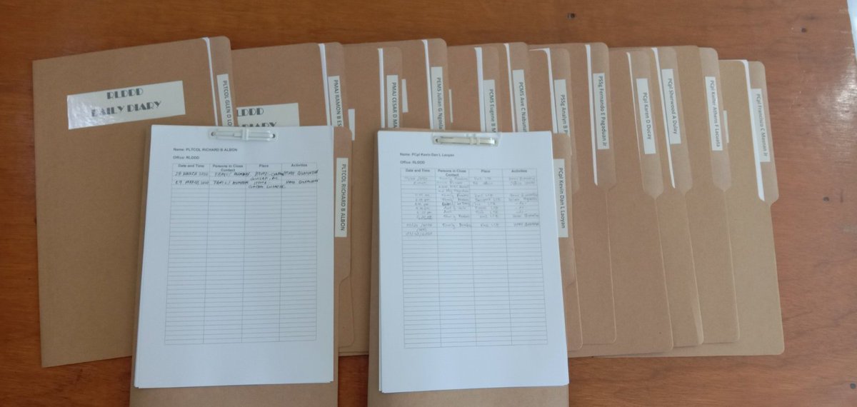 procor_r's tweet photo. What: Daily Diary
When: Starts March 28,2020
Where: R8COR Office
Why: C,PNP's Guidance for easier contact tracing.
How: R8Cor personnel are religiously filling out their respective daily diaries.
#teamPNP
#kakampimoLabansaCOVID19
@rwinp88 
@PNPChiefGamboa 
@LonoganGlenn https://t.co/eA2JSQxJ4F