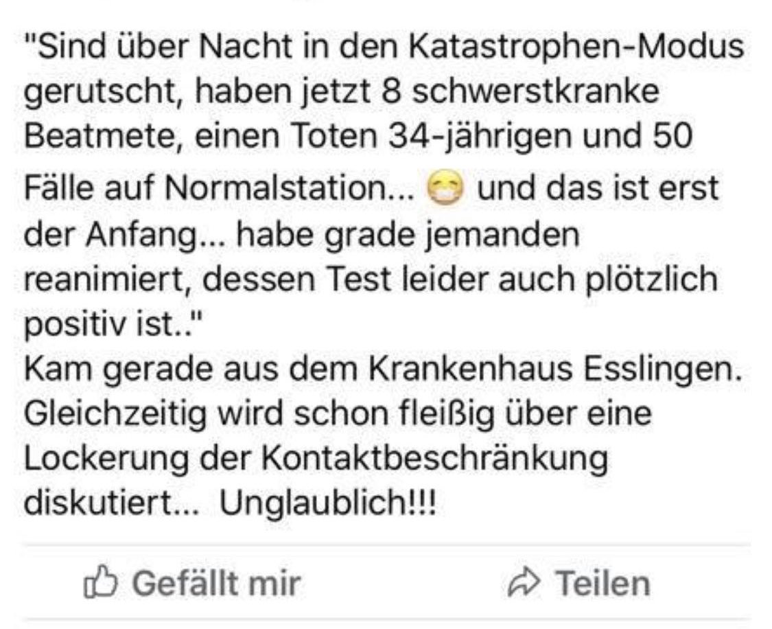 KlinikumES's tweet photo. ‼️ Vorsicht FAKE NEWS. Momentan kursiert dieses Foto in diversen Gruppen. Diese Behauptungen sind falsch! Bitte helft mit, die Verbreitung solcher Meldungen zu stoppen ⛔️ https://t.co/nlStqIjKxd