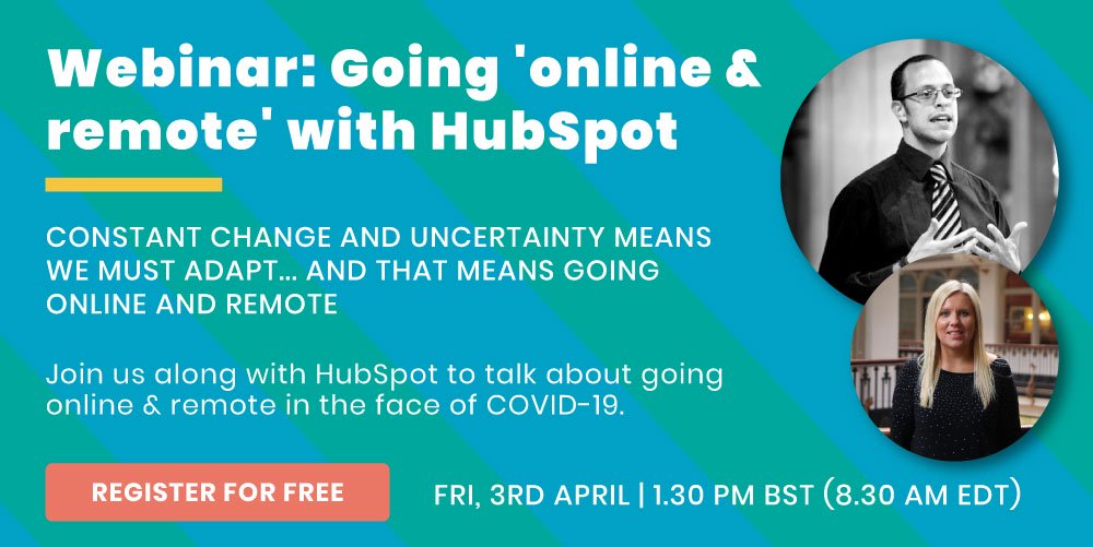 LotteSixandFlow's tweet photo. Join our webinar on Friday where I will be joined by Sales Professional Steve from @HubSpot to discuss going online &amp; remote and answering all of your questions!

https://t.co/kobhzvOy4s https://t.co/55GAhYFeP6