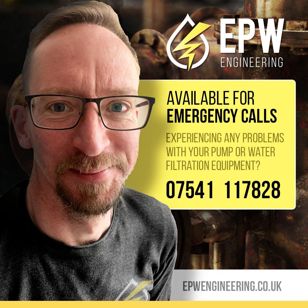 epwengineering's tweet photo. Good morning everyone, just to let you know that I am still operating and available for all your emergency private water needs. From pumps to filtration, I am here to help so get in touch! 

07541117828

chris@epwengineering.co.uk

https://t.co/ZoMP4gSQrG https://t.co/E3ED26GKOV