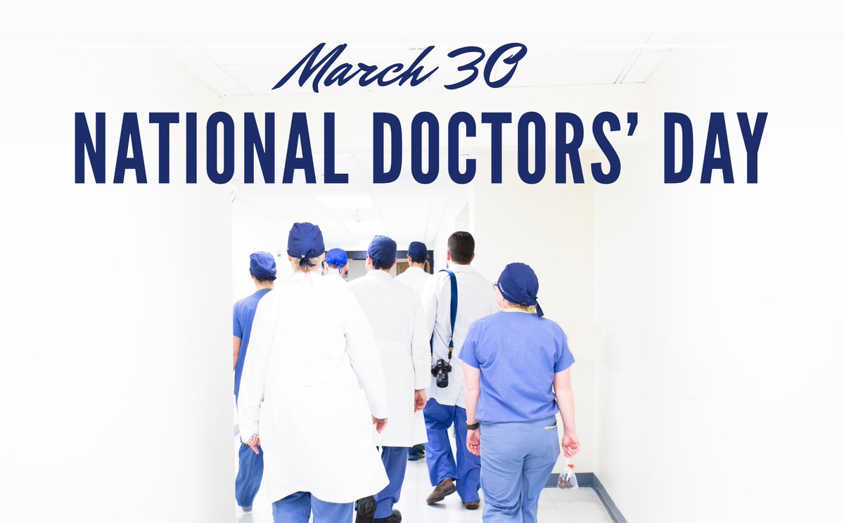 Today is #NationalDoctorsDay. 

Give thanks for our doctors. 

Pray for our doctors. 

Now more than ever.