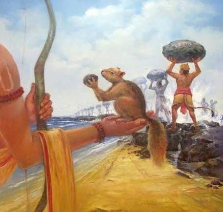 Vaibhav Gilankar on Twitter: "The little squirrel helping Bhagwan Ram has  always inspired me since childhood to this day❤️… "