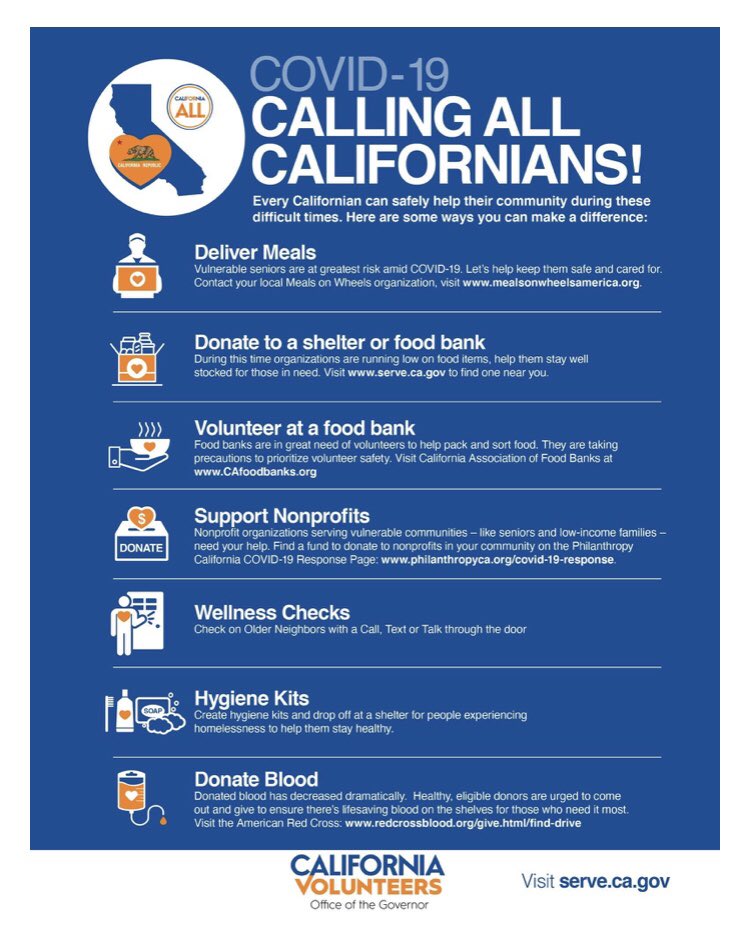 SBCSDDispatch's tweet photo. Calling All Californians!  -  ¡Llamando A Los Californianos! These are some ways you can help your community.  @sbcountysheriff https://t.co/Q9BfcruLT3