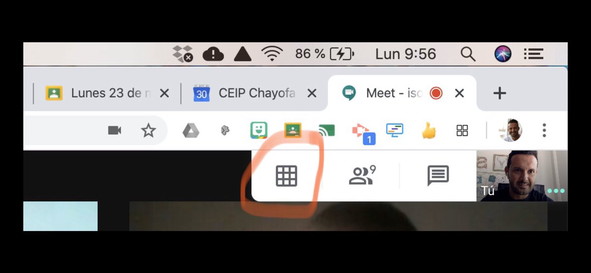 Acabada la videollamada del lunes a través de #HangoutsMeet para explicar las tareas y retos semanales. Probando la extensión Google Grid View para mejorar la visión de todos los participantes!!! Muy recomendable!!! 👉🏻chrome.google.com/webstore/detai… <a href="/GsuiteC/">GSuite Canarias</a> <a href="/GoogleForEdu/">Google for Education</a> <a href="/GEGSpain/">GEG Spain</a>