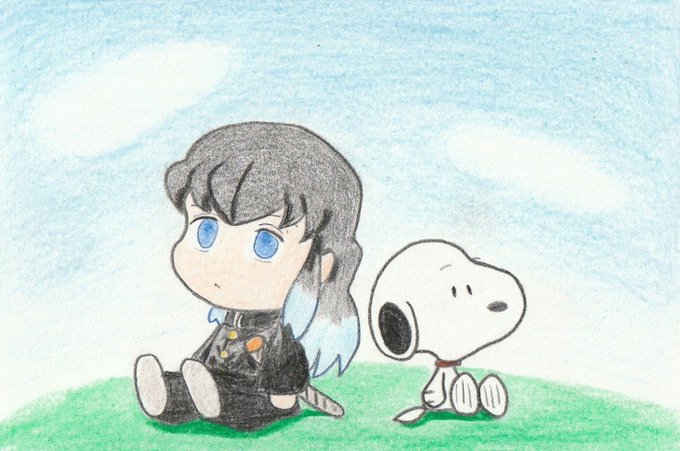 simaさんがTwitterに投稿した時透無一郎(鬼滅の刃)のイラスト。