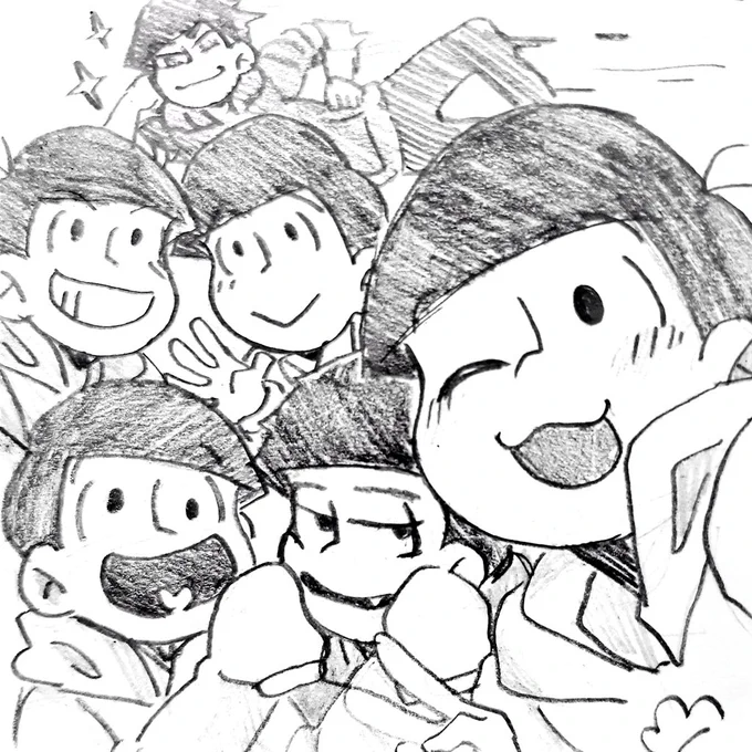 自拍!❤💙💚💜💛💗✨✨

#おそ松さん 
