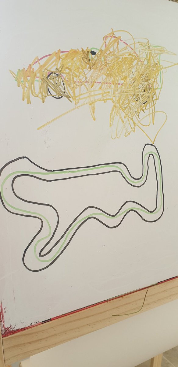 You know you're missing @f1 #f1 when you're drawing F1 cars for your 3 year old to 'colour in' and making up race tracks (complete with racing line!) 🤦🏻‍♂️🤣🤣🤣 #coronavirusuk #coronalockdownuk #Projectpitlane #StaySafe