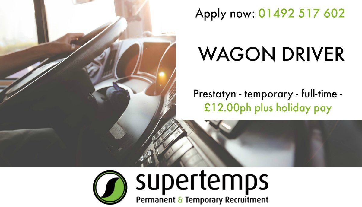 Supertempsltd's tweet photo. This is a great opportunity for a Class Two wagon driver and it comes with the possibility of turning into a permanent role for the righ candidate.

➡️ https://t.co/FQCrGDfHam

You should have:

👍 Class 2 HGV licence
👍 EPIC card is ESSENTIAL
👍 Be available to start immediately https://t.co/EgfksewOLJ