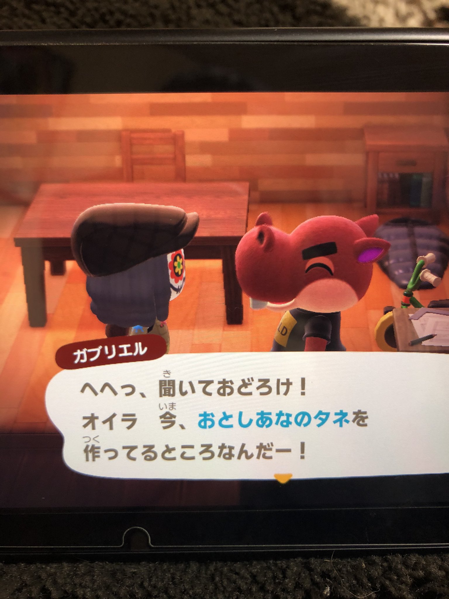 あお ガブリエルにおとしあなのタネのレシピ教えてもらった あつ森 T Co Xmzfwkmxvk Twitter