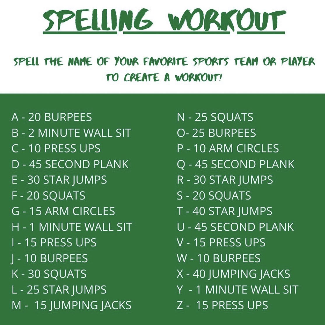 Thomas Middlecott Pe Workoutchallenge Let S See How Many Students Staff And Parents From Tmakirton Can Complete This Workout Challenge Make Sure You Comment Completed In The Comments T Co Mtmtzlycox