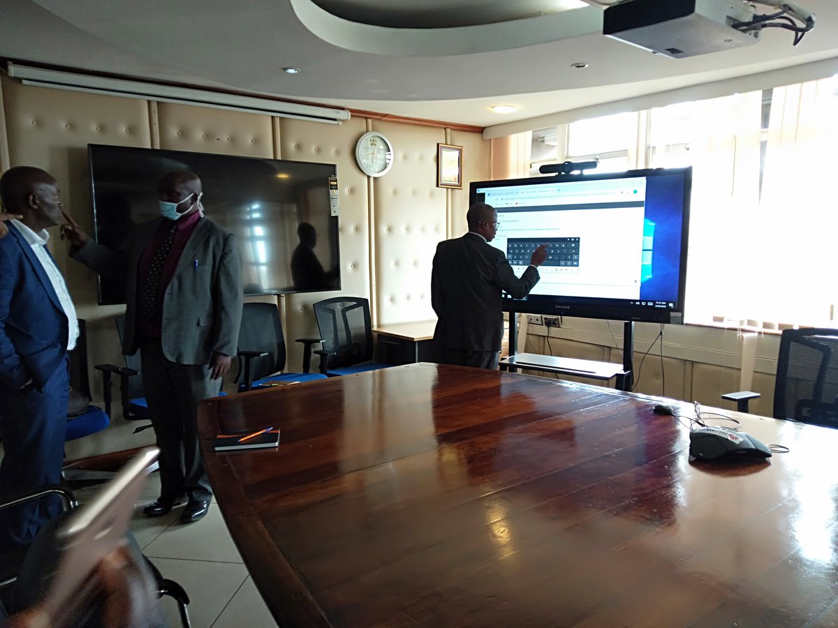 TransportKE's tweet image. @TransportKE has partnered with @Huawei Kenya to institute measures aimed at curving the spread of COVID-19. Huawei has donated video conference equipment to 5 state departments, along with a thermal scanner. This equipment will obviate the need to attend meetings in person.