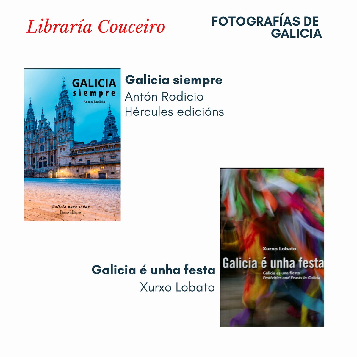 CorreoTV's tweet photo. 📚🌄 A @LibrariCouceiro recoméndanos catro libros de grandes fotógrafos galegos que nos acercan ás paisaxes de Galicia nos días de confinamento 📸
@XurxoLobato #AntónRodicio @HerculesEdicion @dllamas_photo @sincozh @ludica7 #adolfoenriquez https://t.co/ukrpddLKQ7