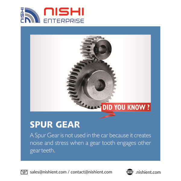 nishient's tweet photo. #DidYouKnow?
Spur Gears are not used in cars because of the loud noise they produce at high speeds. Spur gears are, however, used in aircraft engines, where noise is not an issue.
Visit https://t.co/2SaQvOyJH3

#spurgearmanufacturers #spurgearsuppliers #spurgear #straightspurgear https://t.co/mvlWFDLr4Q