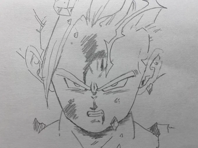 しばらくらくがき投下してきます。
#絵描きさんと繋がりたい #模写 
#ドラゴンボール #約束のネバーランド 